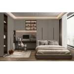 Фасад LuxeForm Idea GL-09 IS Тауп-грей, глянец, толщина 17,7мм, основа МДФ, обратная сторона-высокопрочное покрытие в цвет